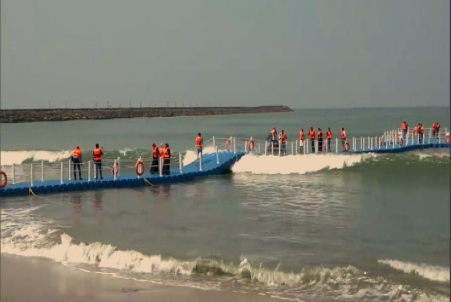 Now, walk over waves on this floating bridge in Kerala